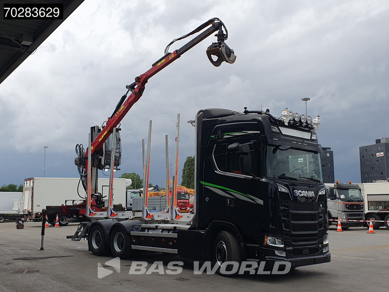 Scania S650 S 6X4 Tajfun LIV100K Kran Holztransport Retarder 3-Pedals Euro 6 - Miškovežis, Sunkvežimis su kranu: foto 3 Scania S650 S 6X4 Tajfun LIV100K Kran Holztransport Retarder 3-Pedals Euro 6 - Miškovežis, Sunkvežimis su kranu: foto 3