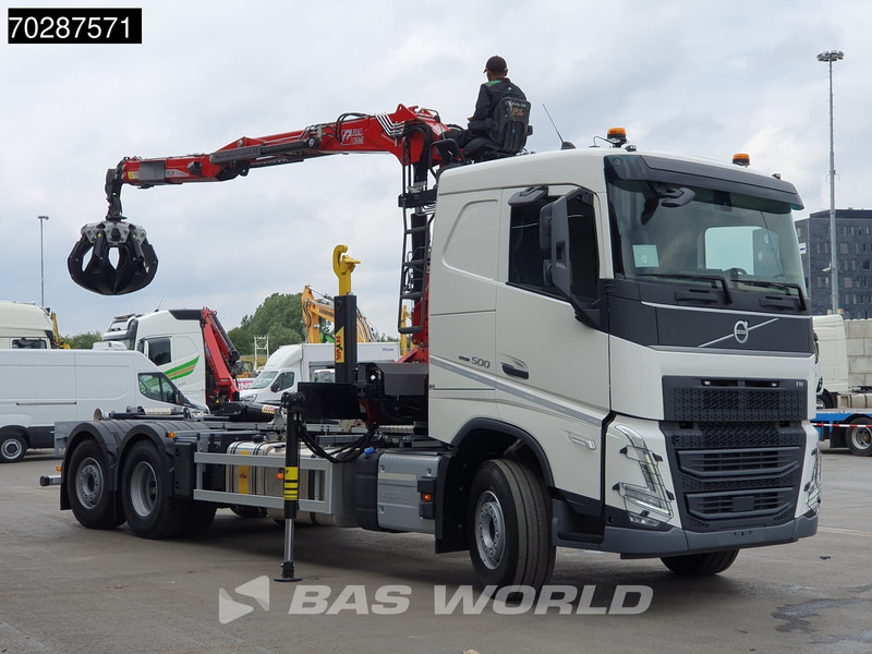 Nauja Hook-lift sunkvežimis, Sunkvežimis su kranu Volvo FH 500 6X2 Penz Crane 15Z9.50R HYVA 20-57-S Hooklift Lift+steering Automatic Euro 6: foto 6