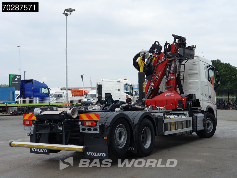 Nauja Hook-lift sunkvežimis, Sunkvežimis su kranu Volvo FH 500 6X2 Penz Crane 15Z9.50R HYVA 20-57-S Hooklift Lift+steering Automatic Euro 6: foto 17