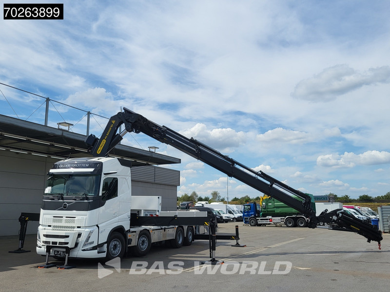 Nauja Platforminis/ Bortinis sunkvežimis, Sunkvežimis su kranu Volvo FH 500 8X2 NEW! Palfinger PK92002 SH 8+6 JIB Crane Kran 3.5t Winch Lift+Steering Axle: foto 5