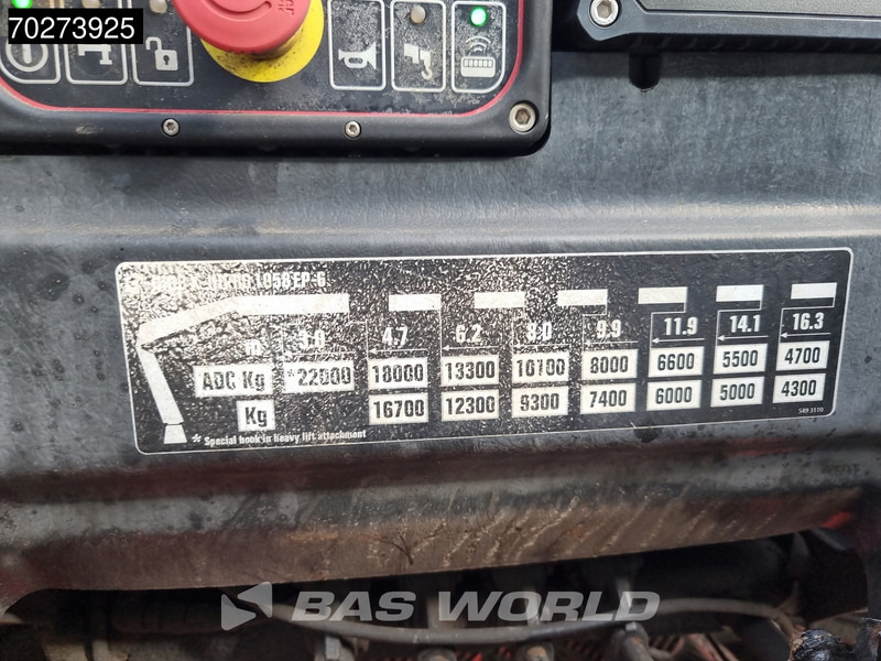 Platforminis/ Bortinis sunkvežimis, Sunkvežimis su kranu Volvo FH16 650 8X4 Hiab X-HIPRO 1058EP-6 Kran Crane ADR Lift+Lenkachse Euro 6: foto 11