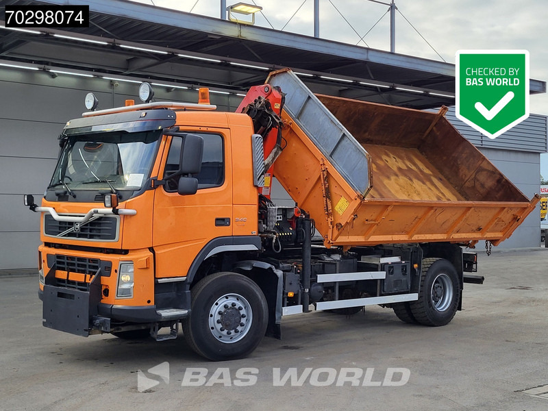 Volvo FM 340 FM 4X4 4x4 Crane Palfinger PK10501 Tipper Big-Axle Full Steel - Savivartis sunkvežimis, Sunkvežimis su kranu: foto 1 Volvo FM 340 FM 4X4 4x4 Crane Palfinger PK10501 Tipper Big-Axle Full Steel - Savivartis sunkvežimis, Sunkvežimis su kranu: foto 1