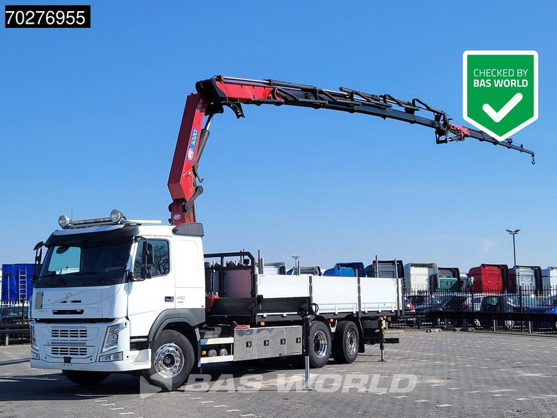 Volvo FM 450 6X2 HMF 3220 Crane Kran Lift-Lenkachse VEB+ Euro 6 - Platforminis/ Bortinis sunkvežimis, Sunkvežimis su kranu: foto 1 Volvo FM 450 6X2 HMF 3220 Crane Kran Lift-Lenkachse VEB+ Euro 6 - Platforminis/ Bortinis sunkvežimis, Sunkvežimis su kranu: foto 1