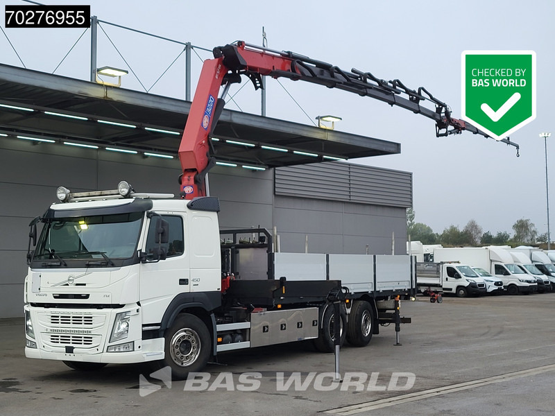 Volvo FM 450 6X2 HMF3220 K5 + Jib K5 Crane Kran Lift-Steering Axle VEB+ Automatic - Platforminis/ Bortinis sunkvežimis, Sunkvežimis su kranu: foto 1 Volvo FM 450 6X2 HMF3220 K5 + Jib K5 Crane Kran Lift-Steering Axle VEB+ Automatic - Platforminis/ Bortinis sunkvežimis, Sunkvežimis su kranu: foto 1