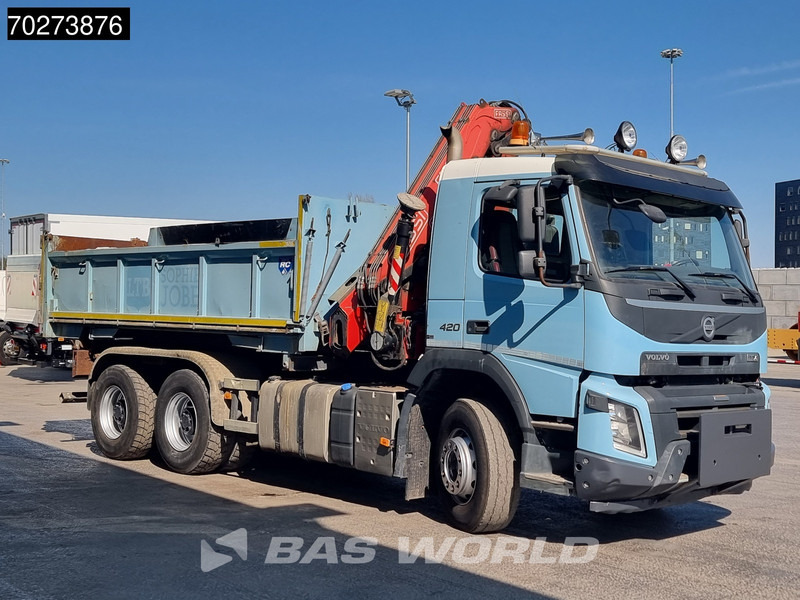 Savivartis sunkvežimis, Sunkvežimis su kranu Volvo FMX 420 6X4 Fassi F155A.2.22 Crane 9m3 Big-Axle Automatic Euro 5: foto 15
