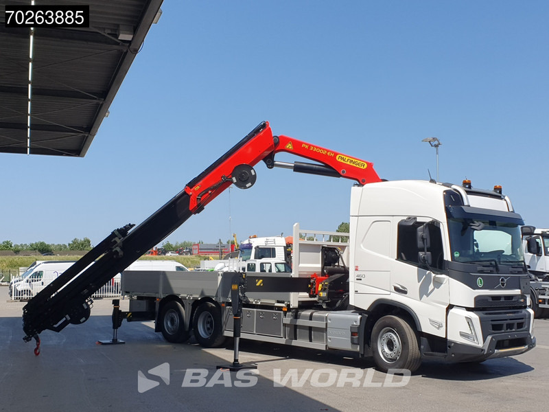 Nauja Platforminis/ Bortinis sunkvežimis, Sunkvežimis su kranu Volvo FMX 460 6X2 Palfinger PK33002 Crane 8 Extensions Lift+Lenkachse ADR VEB+ Euro 6: foto 13