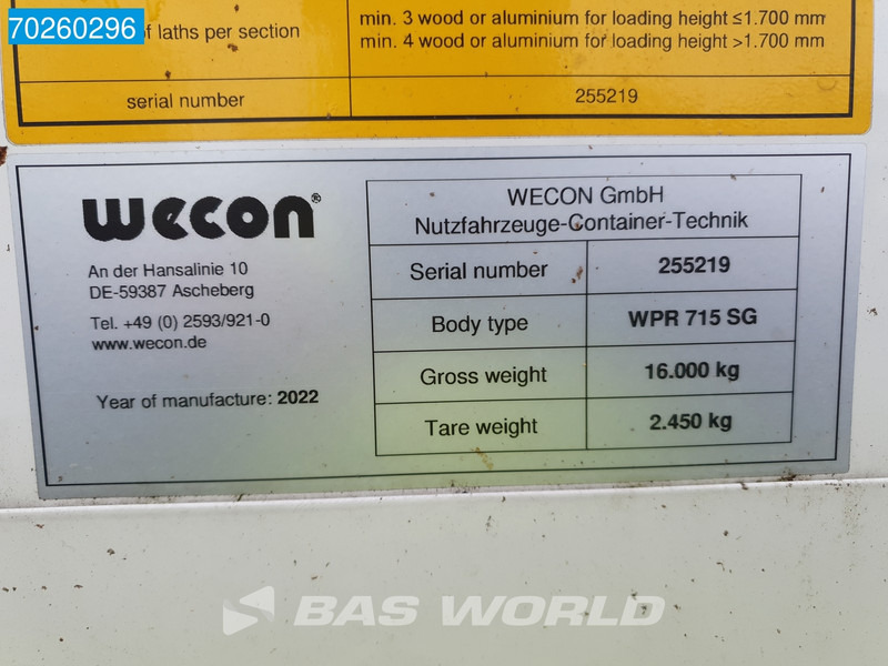 Tentinis kėbulas Wecon WPR 715 SG Durchladesysteem: foto 12