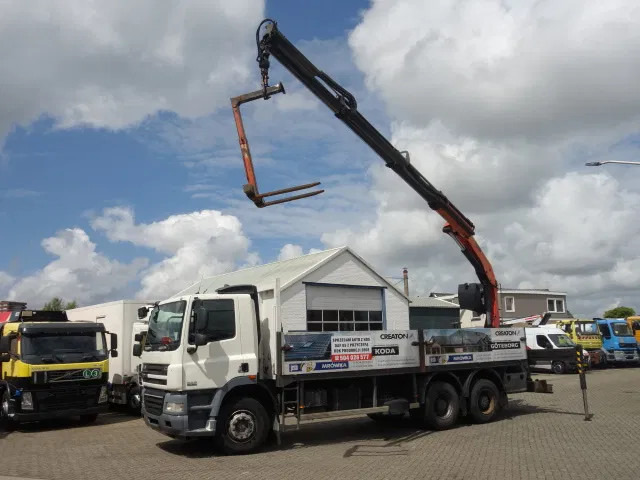 DAF CF 360 6X4 MANUAL GEAR STEELSPRINGS 18,5 TON PALFINKER - Platforminis/ Bortinis sunkvežimis, Sunkvežimis su kranu: foto 1 DAF CF 360 6X4 MANUAL GEAR STEELSPRINGS 18,5 TON PALFINKER - Platforminis/ Bortinis sunkvežimis, Sunkvežimis su kranu: foto 1