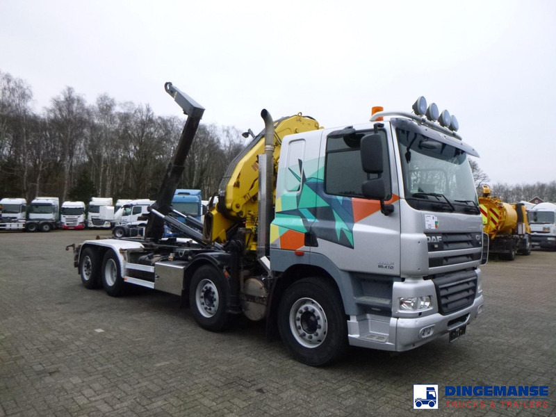 DAF CF 85.410 8x2 Hyva container hook + crane - Sunkvežimis su kranu: foto 2 DAF CF 85.410 8x2 Hyva container hook + crane - Sunkvežimis su kranu: foto 2