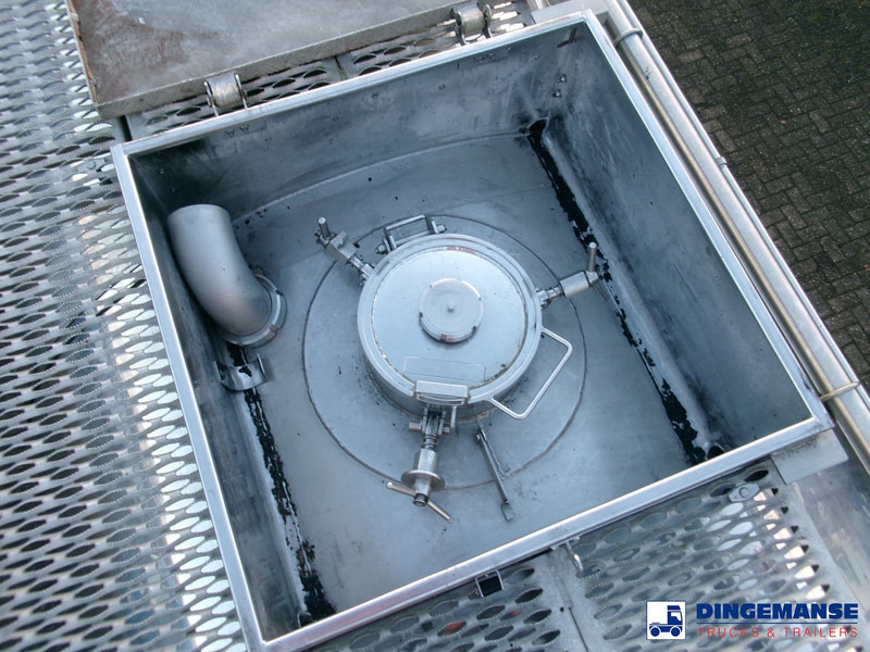 Puspriekabė cisterna Feldbinder Chemical tank inox 33.5 m3 / 1 comp + pump: foto 18