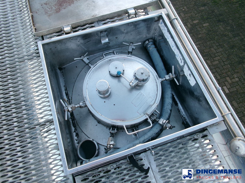 Puspriekabė cisterna Feldbinder Chemical tank inox 33.5 m3 / 1 comp + pump: foto 16