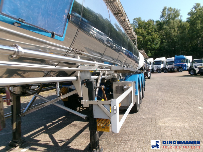 Puspriekabė cisterna Feldbinder Chemical tank (non-ADR) inox 30 m3 / 1 comp + pump: foto 9