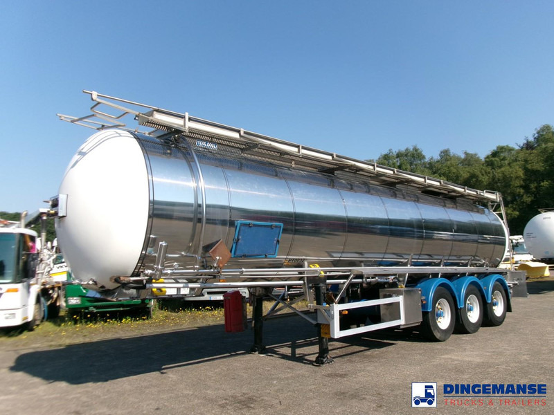 Feldbinder Chemical tank (non-ADR) inox 30 m3 / 1 comp + pump - Puspriekabė cisterna: foto 1 Feldbinder Chemical tank (non-ADR) inox 30 m3 / 1 comp + pump - Puspriekabė cisterna: foto 1