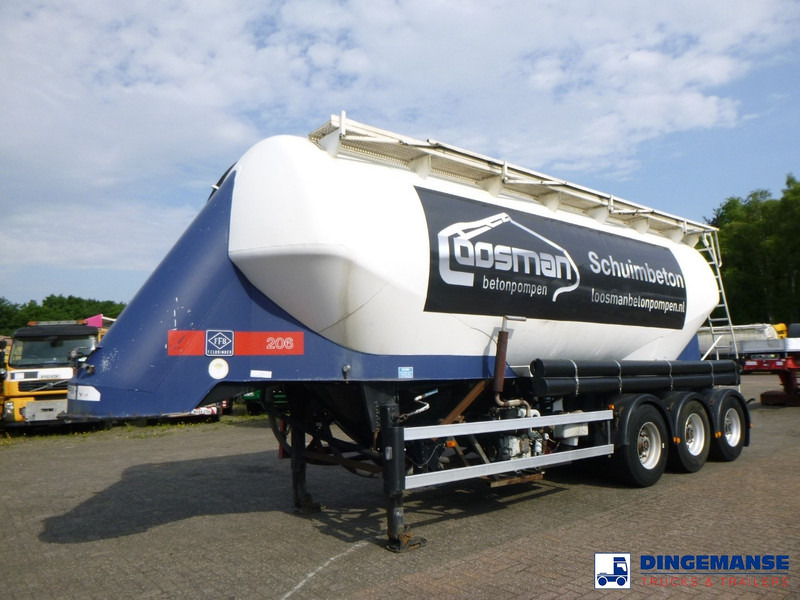 Feldbinder Powder tank alu 40 m3 / 1 comp + compressor - Puspriekabė cisterna: foto 1 Feldbinder Powder tank alu 40 m3 / 1 comp + compressor - Puspriekabė cisterna: foto 1