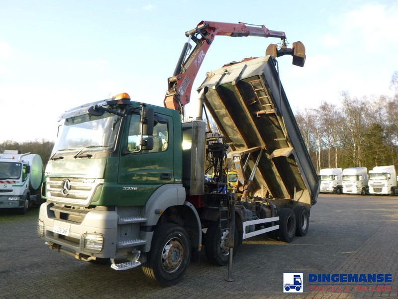 Mercedes-Benz Axor 3236 8x4 RHD tipper + Hiab 1283 DK-2 Duo - Sunkvežimis su kranu: foto 1 Mercedes-Benz Axor 3236 8x4 RHD tipper + Hiab 1283 DK-2 Duo - Sunkvežimis su kranu: foto 1