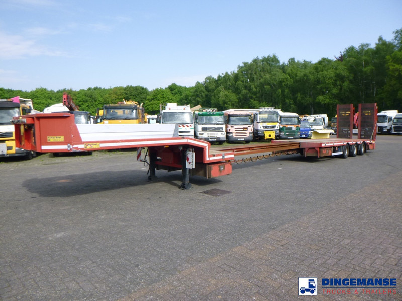 TURBO'S HOET 3-axle semi-lowbed trailer 39 t + ramps - Žemo profilio platforma puspriekabė: foto 1 TURBO'S HOET 3-axle semi-lowbed trailer 39 t + ramps - Žemo profilio platforma puspriekabė: foto 1