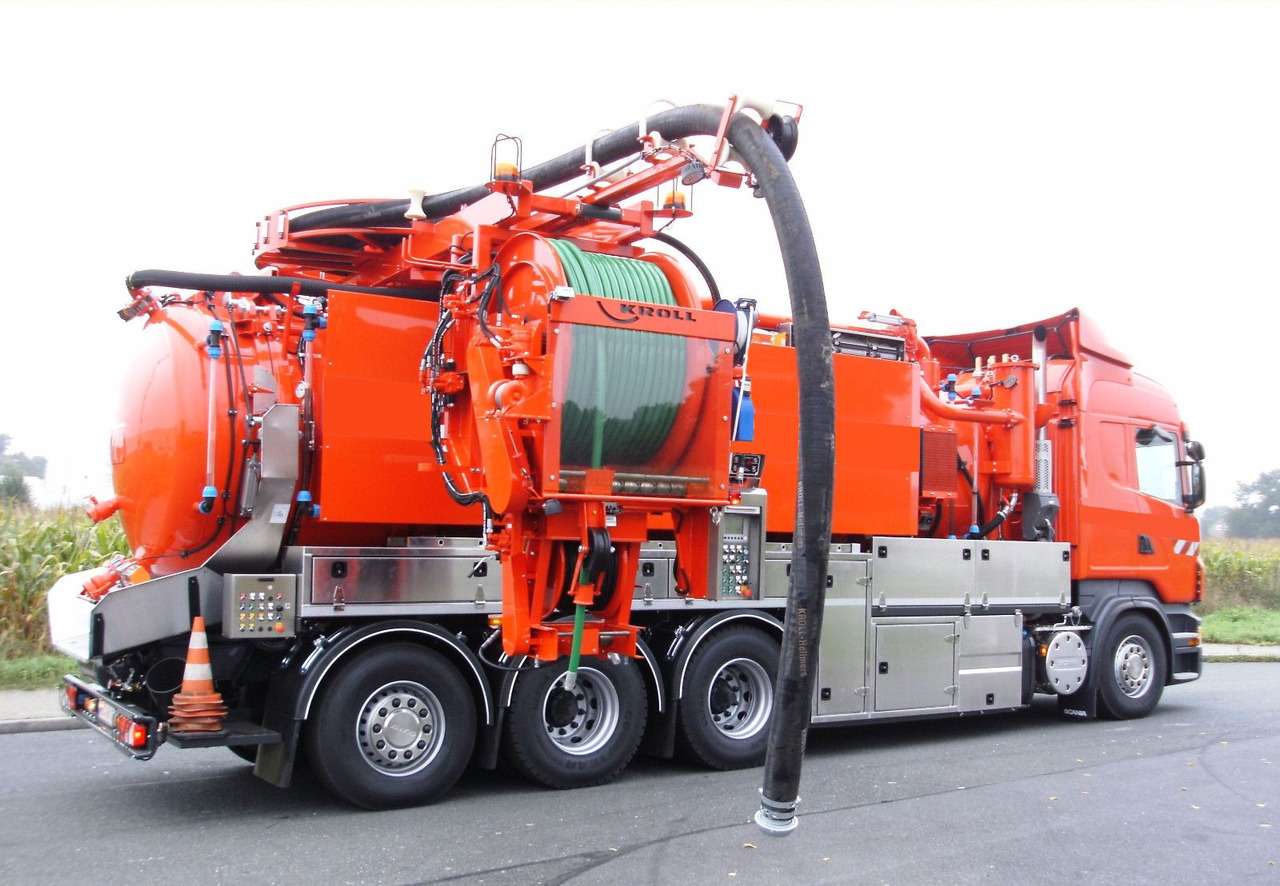 Scania R450 8x4 Kroll 19m³ W-Rückgewinner Kombi-HD +ADR - Asenizatorius: foto 1 Scania R450 8x4 Kroll 19m³ W-Rückgewinner Kombi-HD +ADR - Asenizatorius: foto 1