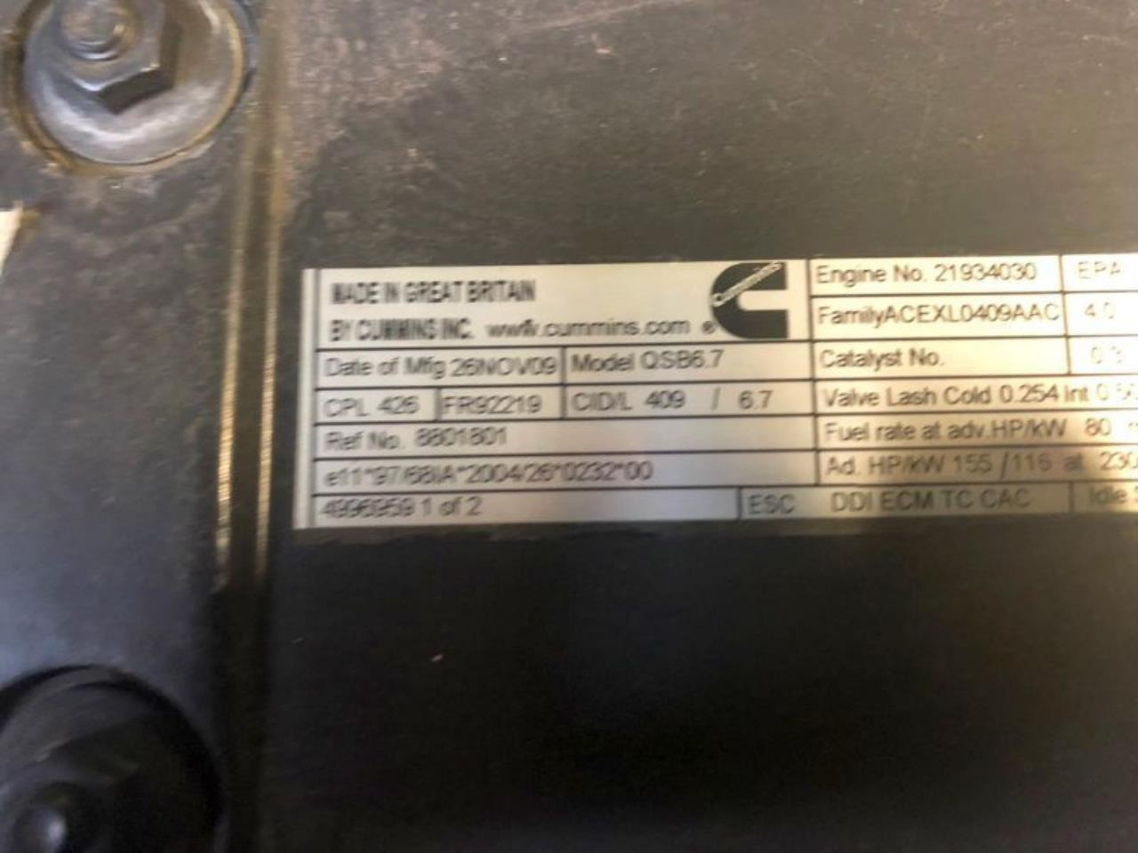 Cummins QSB6.7 155 - Variklis: foto 2 Cummins QSB6.7 155 - Variklis: foto 2