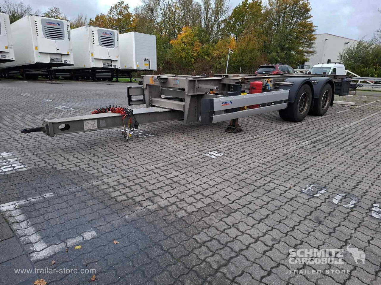 SCHMITZ Zentralachsanhänger Wechselfahrgestell - Konteineris-vežimus/ Sukeisti kūną priekaba: foto 1 SCHMITZ Zentralachsanhänger Wechselfahrgestell - Konteineris-vežimus/ Sukeisti kūną priekaba: foto 1