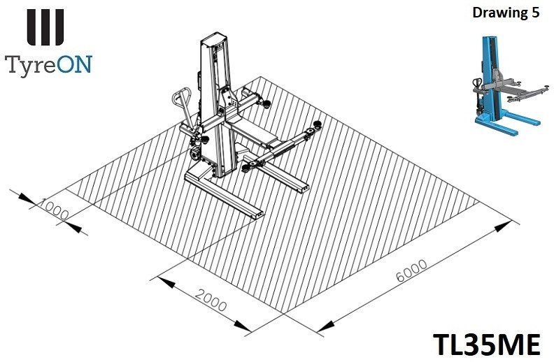 Garažo įranga TL35ME mobile single post car lift - fully automatic: foto 9