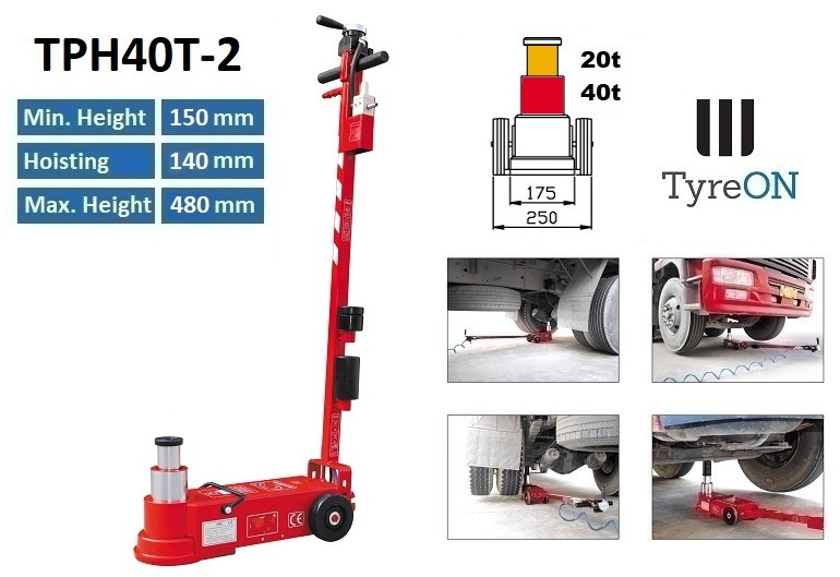 TPH40T-2 Air hydraulic jack 40 Tons - Minimum height 15 cm - Garažo įranga: foto 2 TPH40T-2 Air hydraulic jack 40 Tons - Minimum height 15 cm - Garažo įranga: foto 2