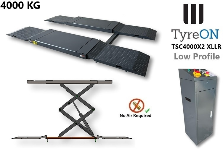 TSC4000X2 XLLR Low Profile 4T floor mounted scissor lift - Large lifting range, 66 cm wide extendable tables 148.5 to 230,5 cm - Hydromechanically locked - no air required - Also for vehicles with 5 c - Garažo įranga: foto 5 TSC4000X2 XLLR Low Profile 4T floor mounted scissor lift - Large lifting range, 66 cm wide extendable tables 148.5 to 230,5 cm - Hydromechanically locked - no air required - Also for vehicles with 5 c - Garažo įranga: foto 5