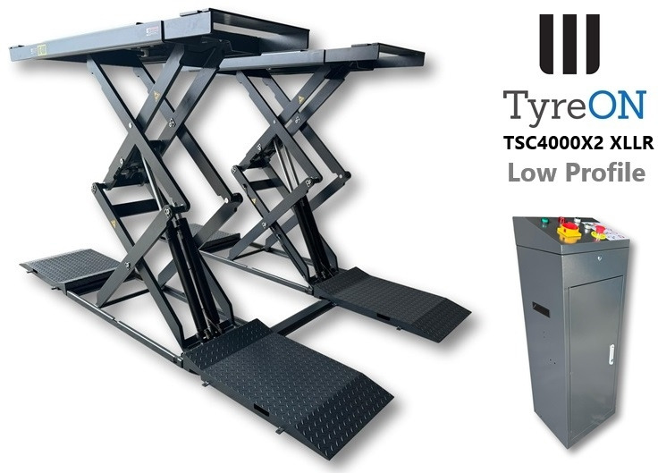 TSC4000X2 XLLR Low Profile 4T floor mounted scissor lift - Large lifting range, 66 cm wide extendable tables 148.5 to 230,5 cm - Hydromechanically locked - no air required - Also for vehicles with 5 c - Garažo įranga: foto 2 TSC4000X2 XLLR Low Profile 4T floor mounted scissor lift - Large lifting range, 66 cm wide extendable tables 148.5 to 230,5 cm - Hydromechanically locked - no air required - Also for vehicles with 5 c - Garažo įranga: foto 2
