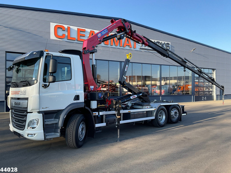 DAF FAN CF 340 Euro 6 HMF 18 Tonmeter laadkraan met lier Just 45.802 km! - Hook-lift sunkvežimis, Sunkvežimis su kranu: foto 1 DAF FAN CF 340 Euro 6 HMF 18 Tonmeter laadkraan met lier Just 45.802 km! - Hook-lift sunkvežimis, Sunkvežimis su kranu: foto 1