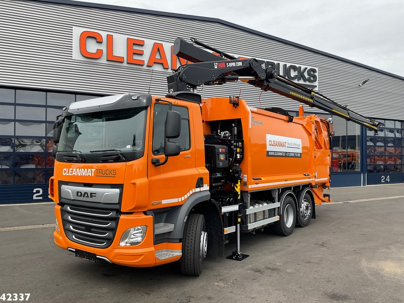 DAF FAN CF 340 Hiab 23 Tonmeter laadkraan - Šiukšliavežis: foto 1 DAF FAN CF 340 Hiab 23 Tonmeter laadkraan - Šiukšliavežis: foto 1