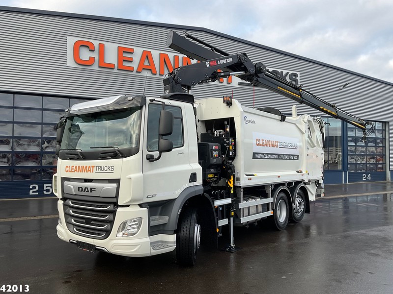 DAF FAN CF 340 Hiab 23 ton/meter laadkraan - Šiukšliavežis: foto 1 DAF FAN CF 340 Hiab 23 ton/meter laadkraan - Šiukšliavežis: foto 1