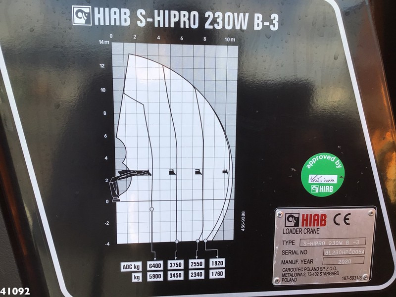 Šiukšliavežis DAF FAN CF 340 Hiab 23 ton/meter laadkraan Welvaarts weighing system: foto 11