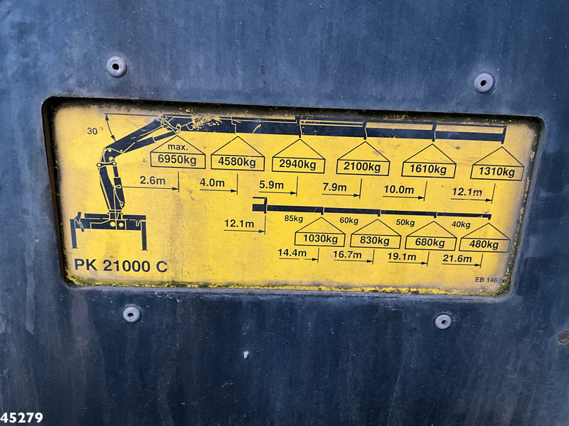 Hook-lift sunkvežimis, Sunkvežimis su kranu MAN TGA 26.360 6x4H Palfinger 21 Tonmeter laadkraan: foto 19