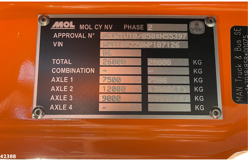Šiukšliavežis MAN TGS 28.330 VDK 23m³ met AE weegsysteem: foto 18