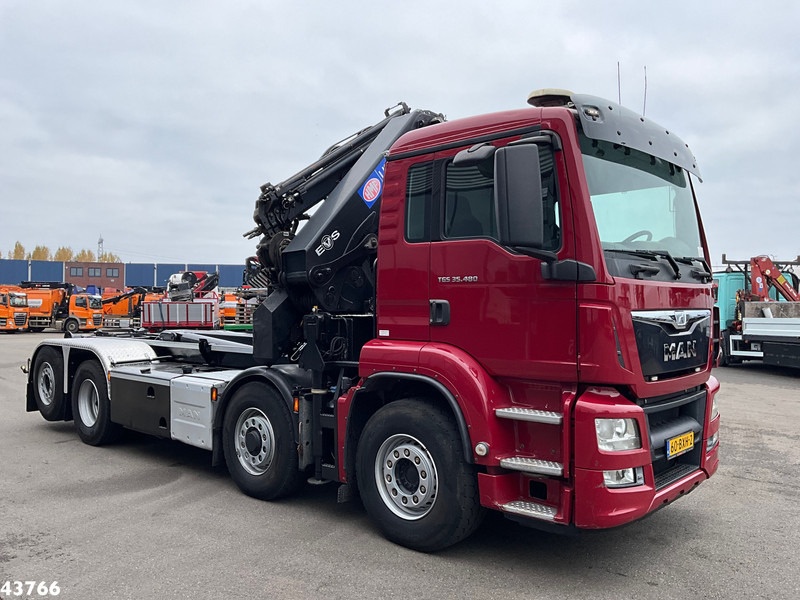 MAN TGS 35.480 8x4H Euro 6 HMF 40 Tonmeter laadkraan + Fly-Jib - Hook-lift sunkvežimis, Sunkvežimis su kranu: foto 3 MAN TGS 35.480 8x4H Euro 6 HMF 40 Tonmeter laadkraan + Fly-Jib - Hook-lift sunkvežimis, Sunkvežimis su kranu: foto 3