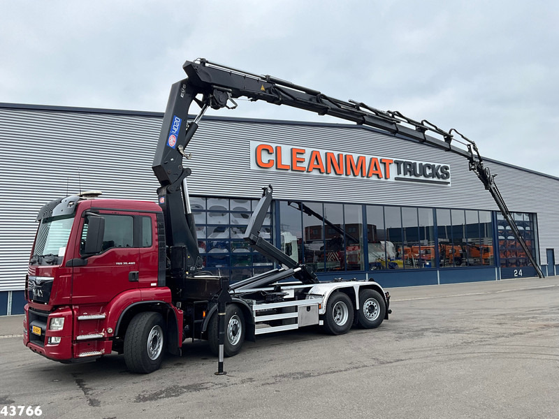MAN TGS 35.480 8x4H Euro 6 HMF 40 Tonmeter laadkraan + Fly-Jib - Hook-lift sunkvežimis, Sunkvežimis su kranu: foto 1 MAN TGS 35.480 8x4H Euro 6 HMF 40 Tonmeter laadkraan + Fly-Jib - Hook-lift sunkvežimis, Sunkvežimis su kranu: foto 1