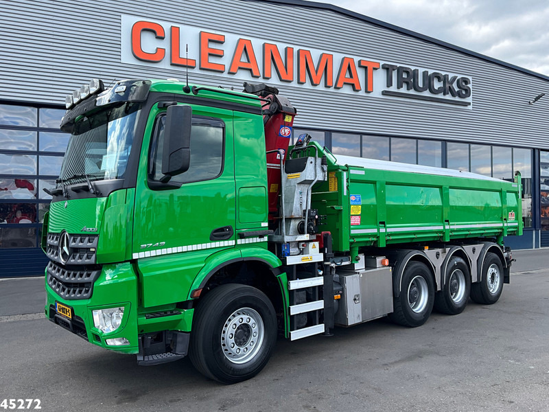 Mercedes-Benz Arocs 3743 8x4 Euro 6 HMF 19 Tonmeter Elektrisch/Hydraulisch aangedreven Z-kraan - Savivartis sunkvežimis, Sunkvežimis su kranu: foto 3 Mercedes-Benz Arocs 3743 8x4 Euro 6 HMF 19 Tonmeter Elektrisch/Hydraulisch aangedreven Z-kraan - Savivartis sunkvežimis, Sunkvežimis su kranu: foto 3