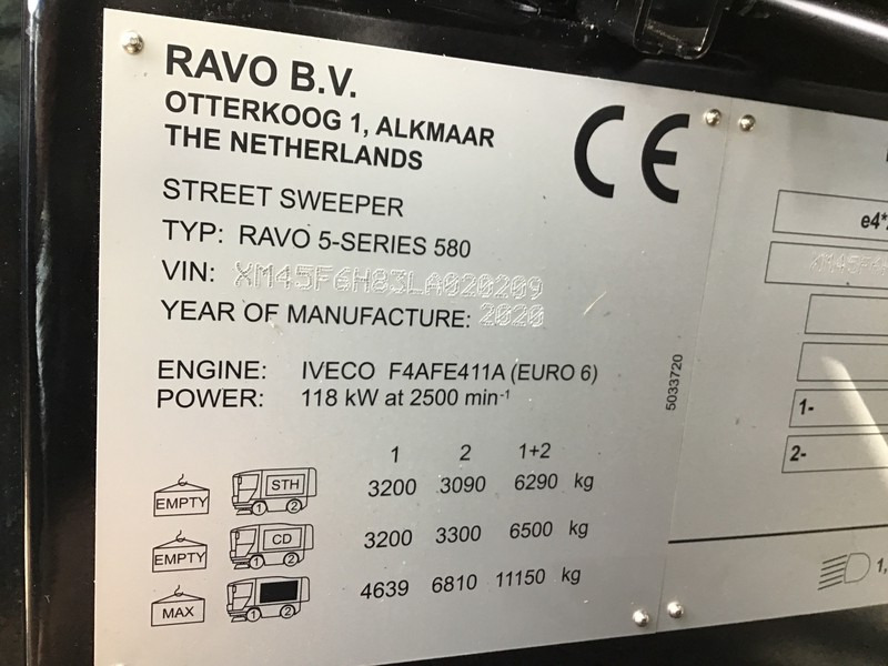 Gatvių šlavimo mašina Ravo 5-SERIES 580 with 3-rd brush: foto 6