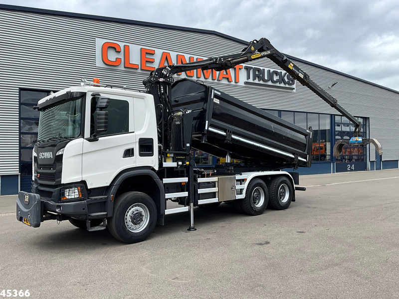 Scania G 410 6x6 Euro 6 Palfinger 17 Tonmeter Z-kraan - Savivartis sunkvežimis, Sunkvežimis su kranu: foto 1 Scania G 410 6x6 Euro 6 Palfinger 17 Tonmeter Z-kraan - Savivartis sunkvežimis, Sunkvežimis su kranu: foto 1