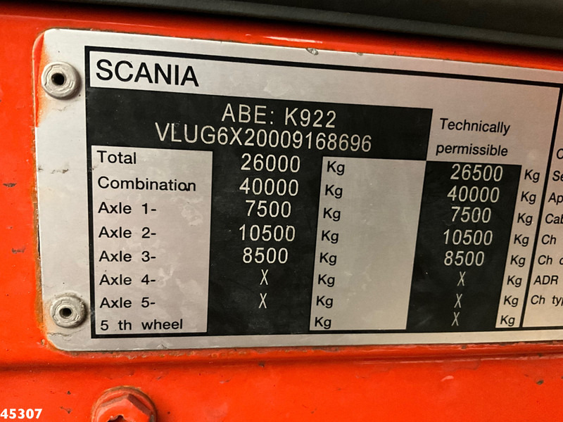 Nuožulnaus pakėlimo ant platformos sunkvežimis Scania G 440 6x2 Meiller 16 Tons portaalarmsysteem: foto 18