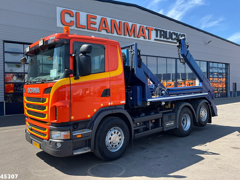 Nuožulnaus pakėlimo ant platformos sunkvežimis Scania G 440 6x2 Meiller 16 Tons portaalarmsysteem: foto 6