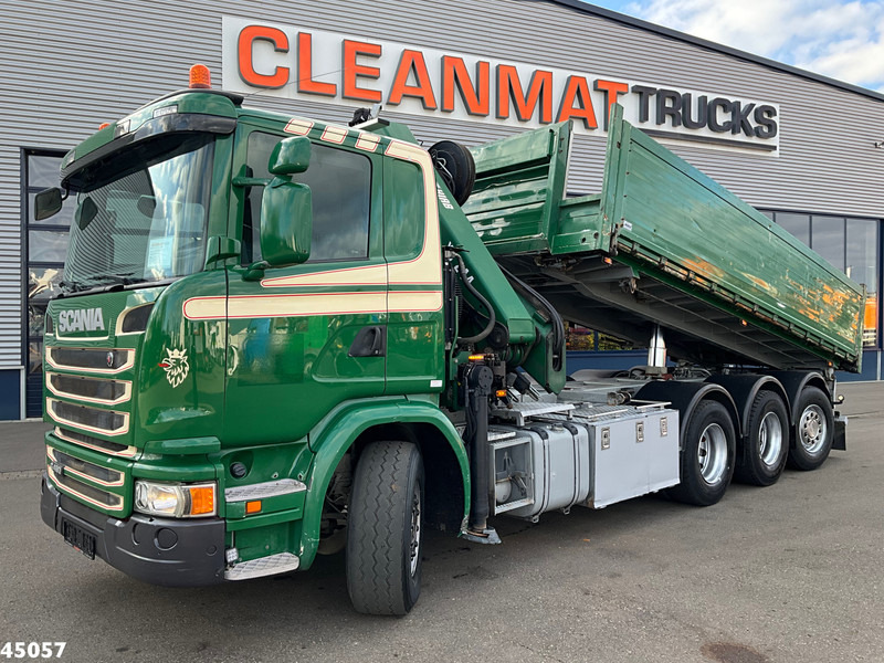 Scania G 490 8x4 Euro 6 Hiab 24 Tonmeter laadkraan - Savivartis sunkvežimis, Sunkvežimis su kranu: foto 3 Scania G 490 8x4 Euro 6 Hiab 24 Tonmeter laadkraan - Savivartis sunkvežimis, Sunkvežimis su kranu: foto 3