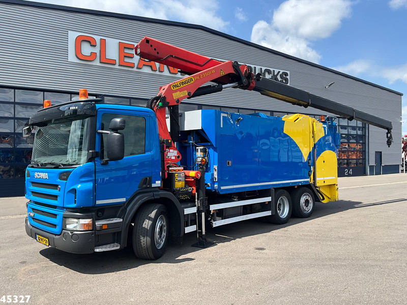 Scania P 280 Geesink / VSA Palfinger 23 Tonmeter laadkraan - Šiukšliavežis: foto 1 Scania P 280 Geesink / VSA Palfinger 23 Tonmeter laadkraan - Šiukšliavežis: foto 1