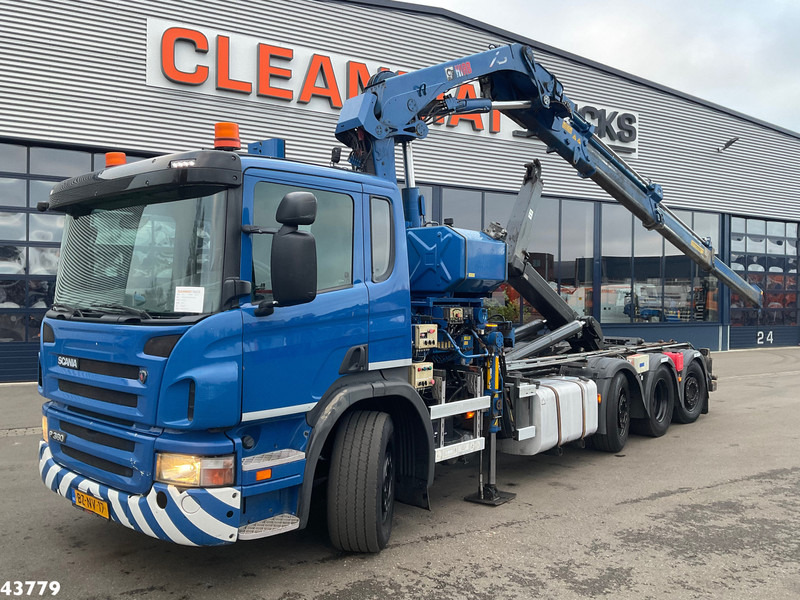 Scania P 360 8x2 Hiab 21 Tonmeter laadkraan - Hook-lift sunkvežimis, Sunkvežimis su kranu: foto 1 Scania P 360 8x2 Hiab 21 Tonmeter laadkraan - Hook-lift sunkvežimis, Sunkvežimis su kranu: foto 1