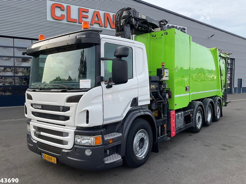 Scania P 360 Faun 18m³ + Hiab crane + Underground Container Washing Installation - Šiukšliavežis: foto 2 Scania P 360 Faun 18m³ + Hiab crane + Underground Container Washing Installation - Šiukšliavežis: foto 2