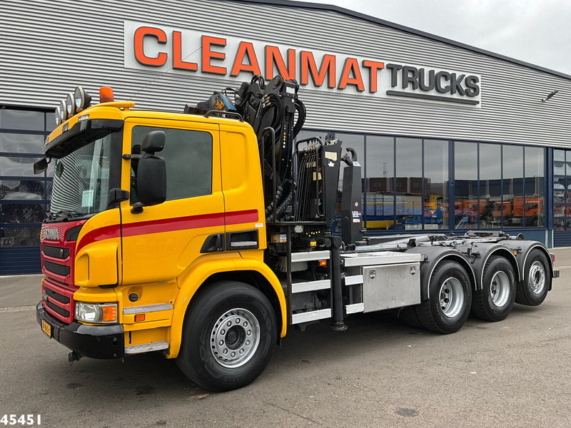 Scania P 410 8x4 Euro 6 Palfinger 14 Tonmeter Z-kraan - Hook-lift sunkvežimis, Sunkvežimis su kranu: foto 2 Scania P 410 8x4 Euro 6 Palfinger 14 Tonmeter Z-kraan - Hook-lift sunkvežimis, Sunkvežimis su kranu: foto 2