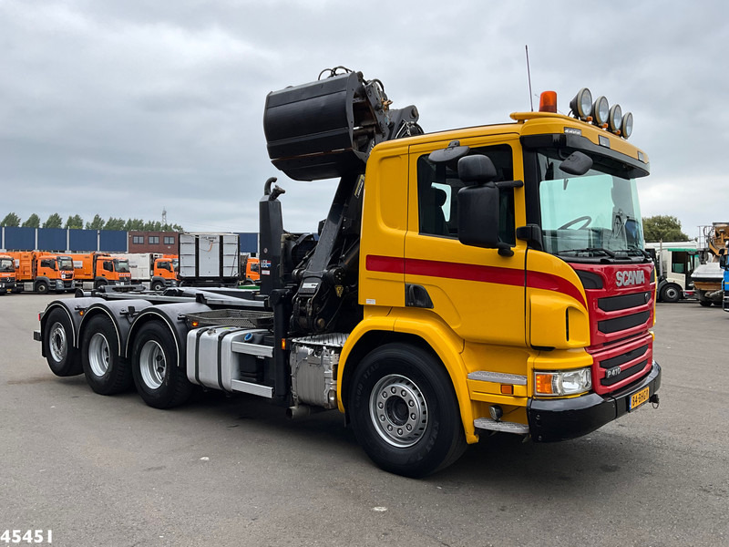 Scania P 410 8x4 Euro 6 Palfinger 14 Tonmeter Z-kraan - Hook-lift sunkvežimis, Sunkvežimis su kranu: foto 3 Scania P 410 8x4 Euro 6 Palfinger 14 Tonmeter Z-kraan - Hook-lift sunkvežimis, Sunkvežimis su kranu: foto 3