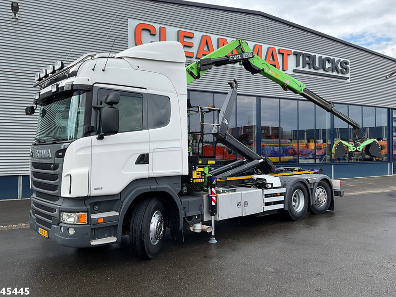 Scania R 440 Euro 6 Retarder Fassi 16 Tonmeter Z-kraan (bouwjaar 2018) - Hook-lift sunkvežimis, Sunkvežimis su kranu: foto 1 Scania R 440 Euro 6 Retarder Fassi 16 Tonmeter Z-kraan (bouwjaar 2018) - Hook-lift sunkvežimis, Sunkvežimis su kranu: foto 1