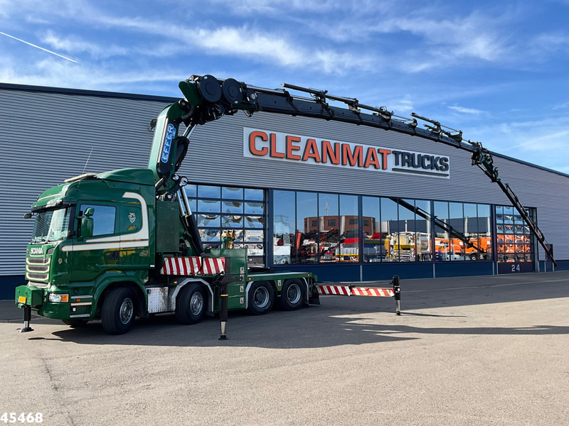 Scania R 490 8x4 Euro 6 Effer 140 Tonmeter laadkraan + Fly-Jib Just 283.508 km - Sunkvežimis su kranu: foto 1 Scania R 490 8x4 Euro 6 Effer 140 Tonmeter laadkraan + Fly-Jib Just 283.508 km - Sunkvežimis su kranu: foto 1