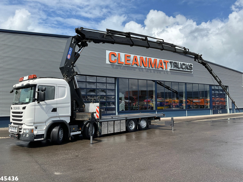 Scania R490 8x2 Euro 6 Retarder HMF 85 Tonmeter laadkraan + Fly-jib - Sunkvežimis su kranu: foto 1 Scania R490 8x2 Euro 6 Retarder HMF 85 Tonmeter laadkraan + Fly-jib - Sunkvežimis su kranu: foto 1