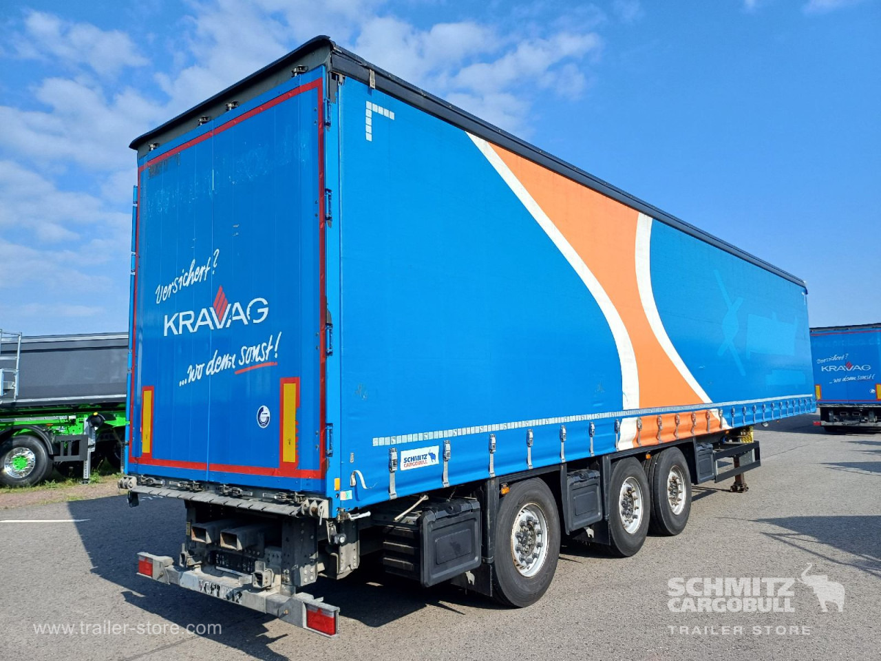Tentinė puspriekabė SCHMITZ Auflieger Curtainsider Standard Forklift holder: foto 11